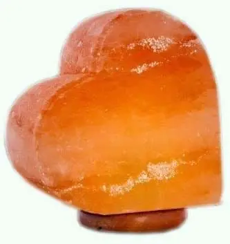 Table Lamps Handmade Heart salt lamp, Orange