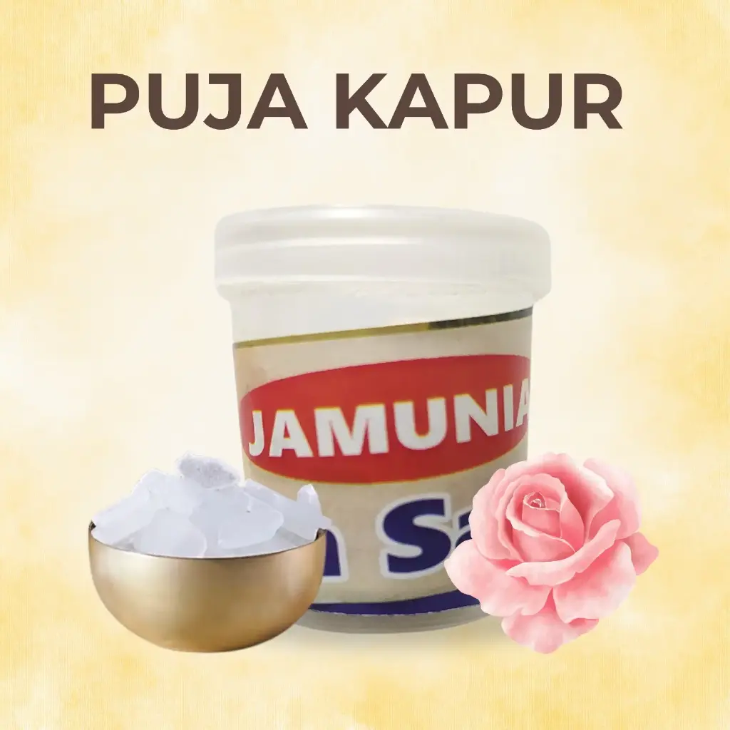 Original and Pure Jamunia Kapoor Camphor for Puja, Havan, Aarti, Positivity and Meditation (50 g, Translucent White)