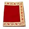 JAMUNIA Velvet Puja Aasan Mat, Red Altar Cloth for Home Temple, Chowki Aasan Kapda