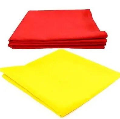 JAMUNIA Cotton Cloth for Puja, Mandir Asana Cloth/Altar Cloth/Puja Ka Kapda or Pooja Item, (Pack of 1, Yellow , Red)