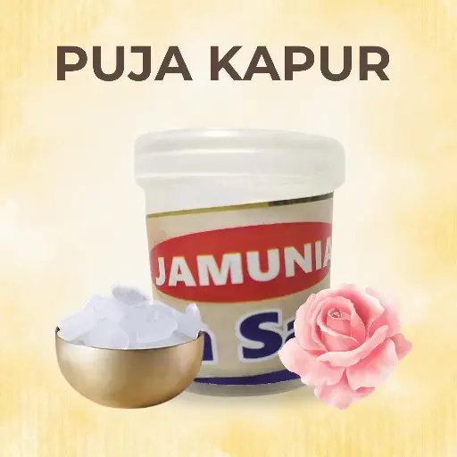 Original and Pure Jamunia Kapoor Camphor for Puja, Havan, Aarti, Positivity and Meditation (50 g, Translucent White)